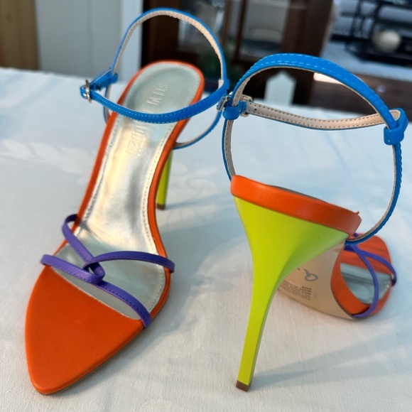 Steve Madden Stellina Colorblock Leather Sexy Office Siren Bossbabe Heel Size 7 - Picture 3 of 11